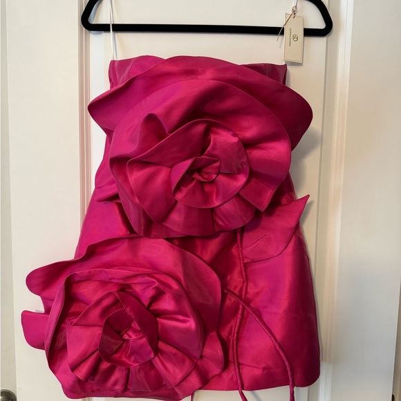Sierra Darien Vibrant Pink Rose Dress - Picture 4 of 8